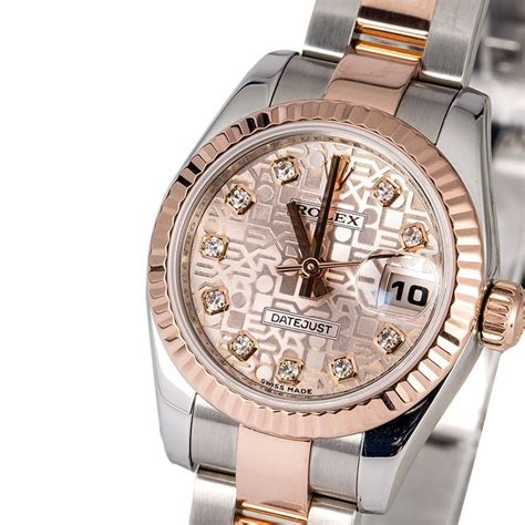 rose gold ladies rolex datejust|pre owned rolex ladies datejust.